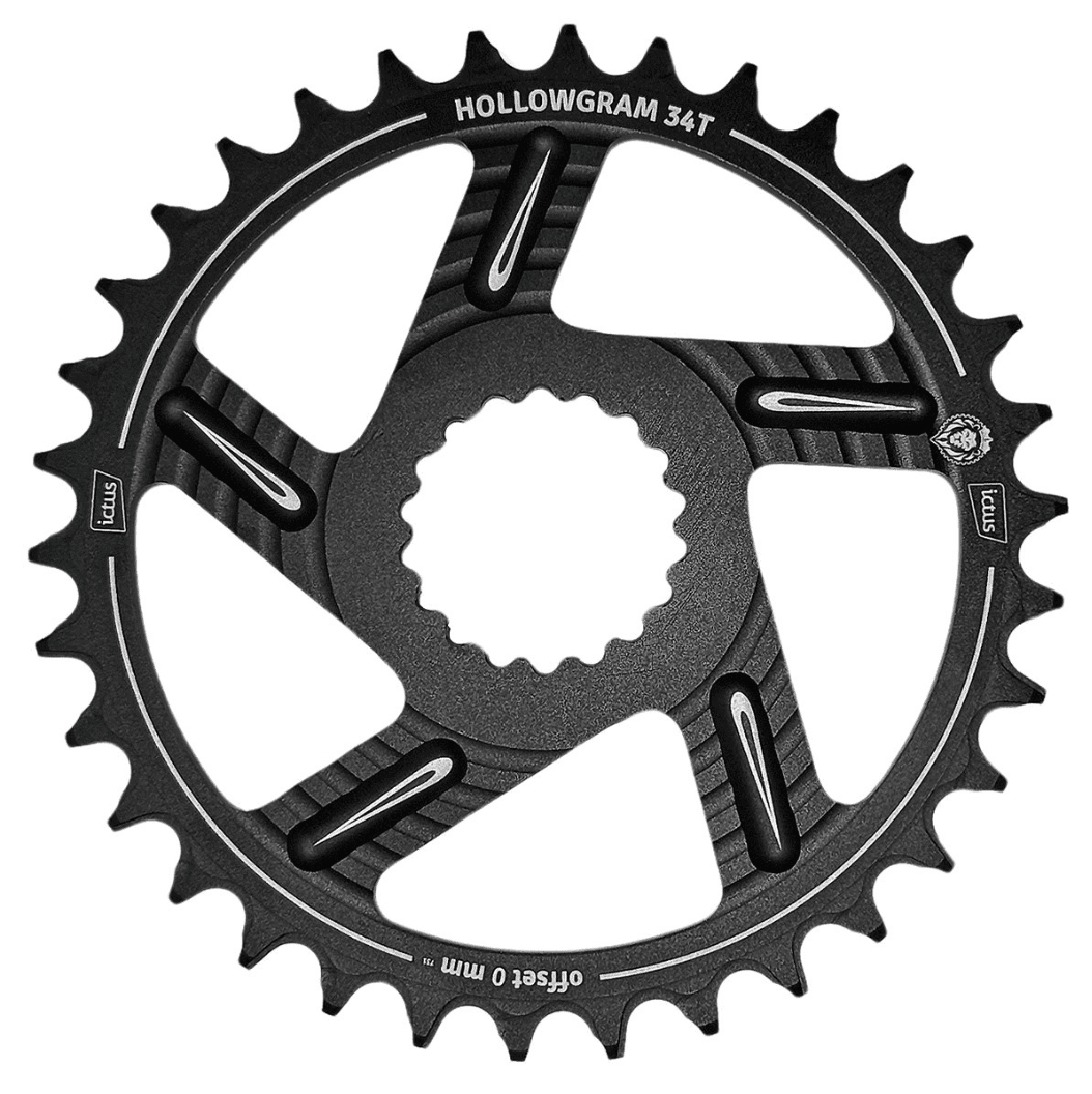 Coroa Ictus Hollowgram 34t Preta